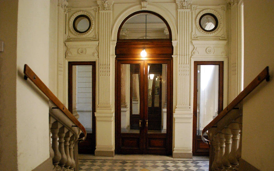 Historic staircase in the practice building